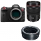 Canon EOS R5 C Mirrorless Cinema Camera with RF 24-105mm f/4L IS Lens with EF-EOS R mount adapter - view 1